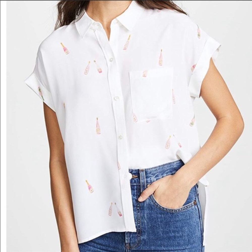 LAST CALL: Rails rose silk button down shirt